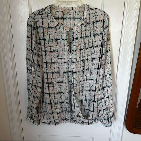 Daniel Cremieux Multicolor Plaid Top - Picture 1 of 5